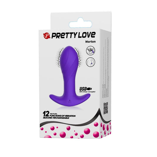 Pretty Love Morton - Dop Anal cu 12 Tipuri de Vibratii, 10,5 cm - detaliu 2