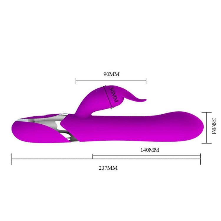 Pretty Love Neil - Vibrator Rabbit cu Cap Gonflabil, 23x3.8 cm - detaliu 7