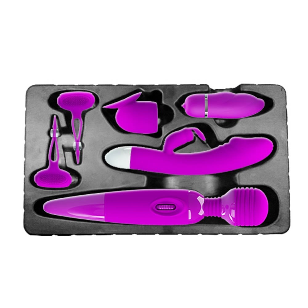 Pretty Love Purple Desire - Set 5 Accesorii Erotice din Silicon  - detaliu 7