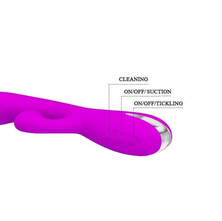 Pretty Love Roy - Vibrator Iepure cu Functie Aspirare Clitoris, 20.5x3.5 cm - detaliu 1