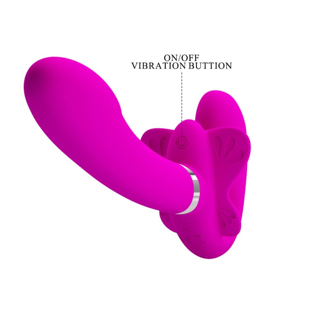 Pretty Love Valerie - Vibrator Strap On fara Hamuri pentru Cuplu, 19,2 cm