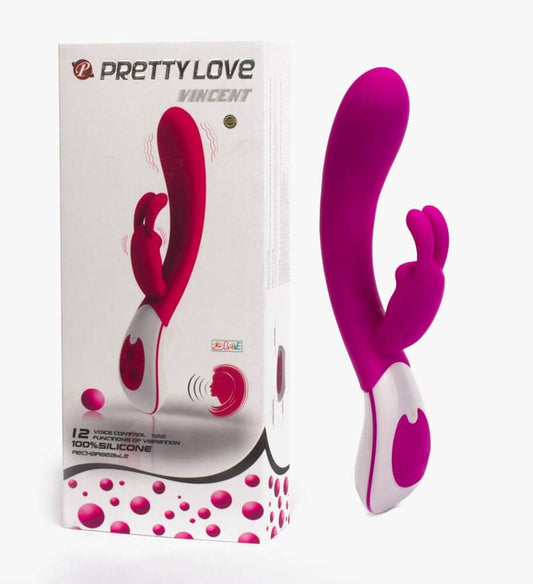 Pretty Love Vincent - Vibrator Reincarcabil cu Stimulator Clitoris, 21.5x3.4 cm - detaliu 2