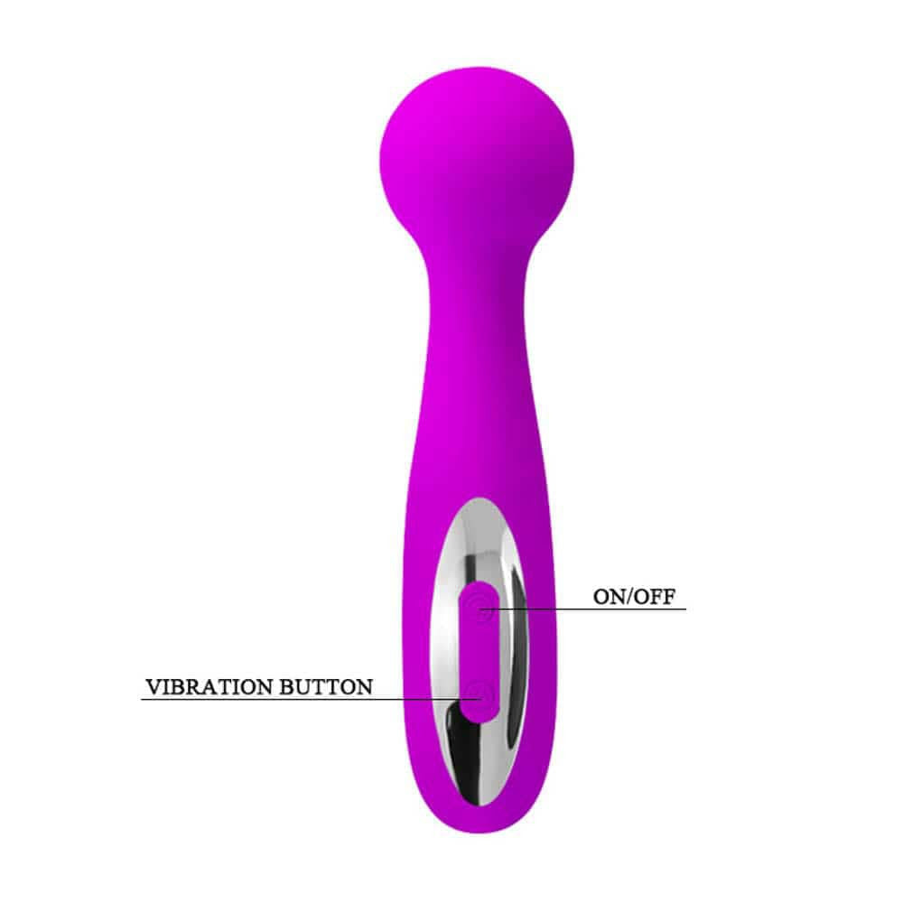 Pretty Love Wade - Vibrator Wand Reincarcabil din Silicon, 16 cm - detaliu 1