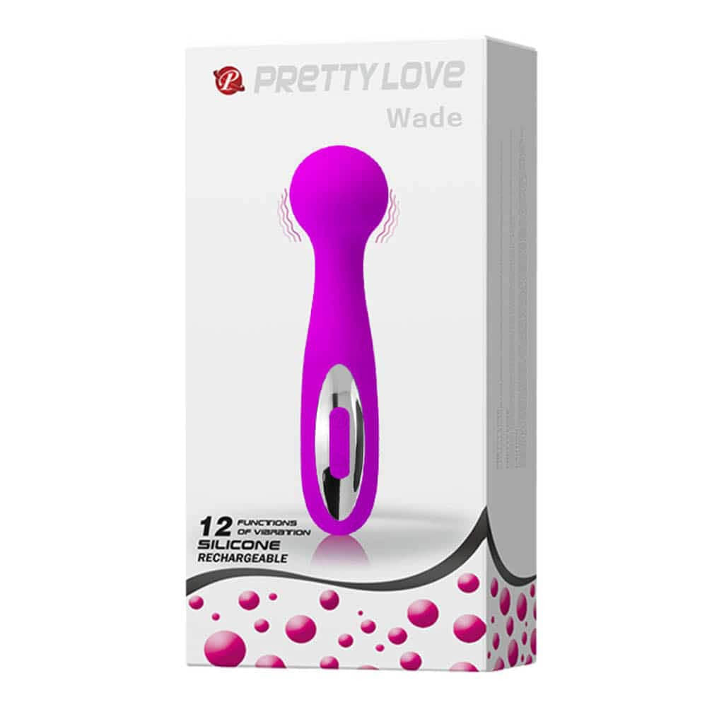 Pretty Love Wade - Vibrator Wand Reincarcabil din Silicon, 16 cm - detaliu 3