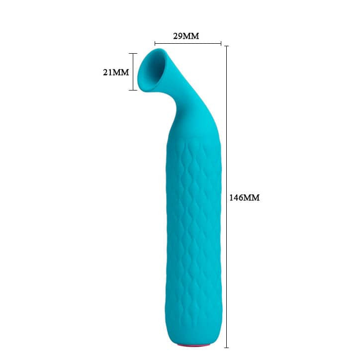 Quentin - Stimulator clitoris, turcoaz, 14.6 cm