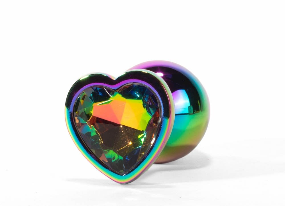 Rainbowheart - Dop anal, multicolor, 8.2 cm - detaliu 2