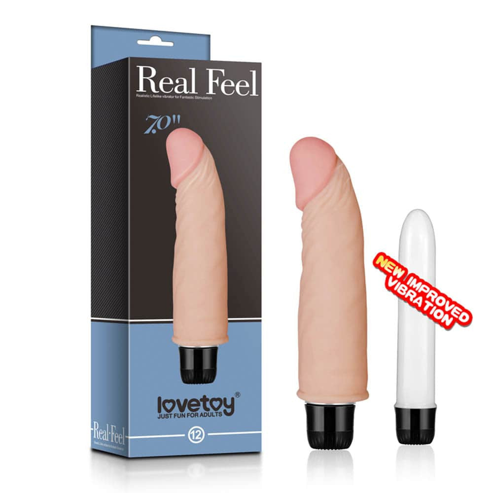 Real Feel 12 - Vibrator realist, flesh, 16.5 cm - detaliu 3