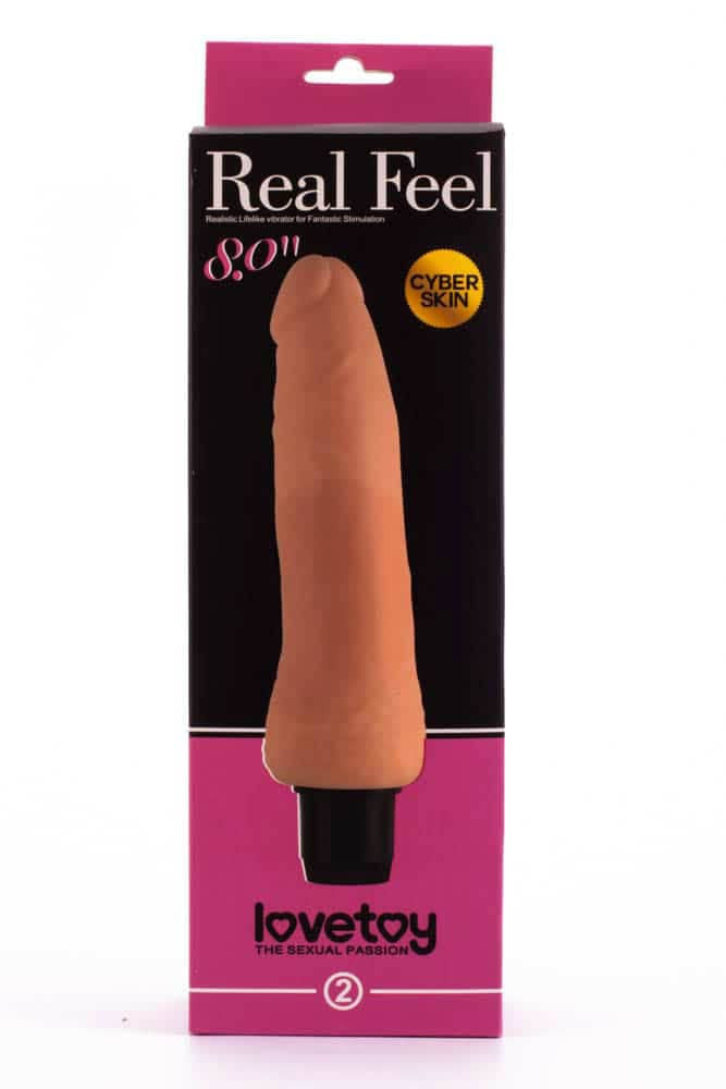 Real Feel Cyberskin 3 - Vibrator realistic, 20 cm - detaliu 3