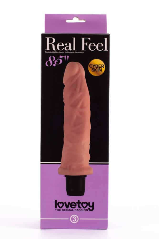 Real Feel Cyberskin - Vibrator realistic, 19.8 cm - detaliu 3
