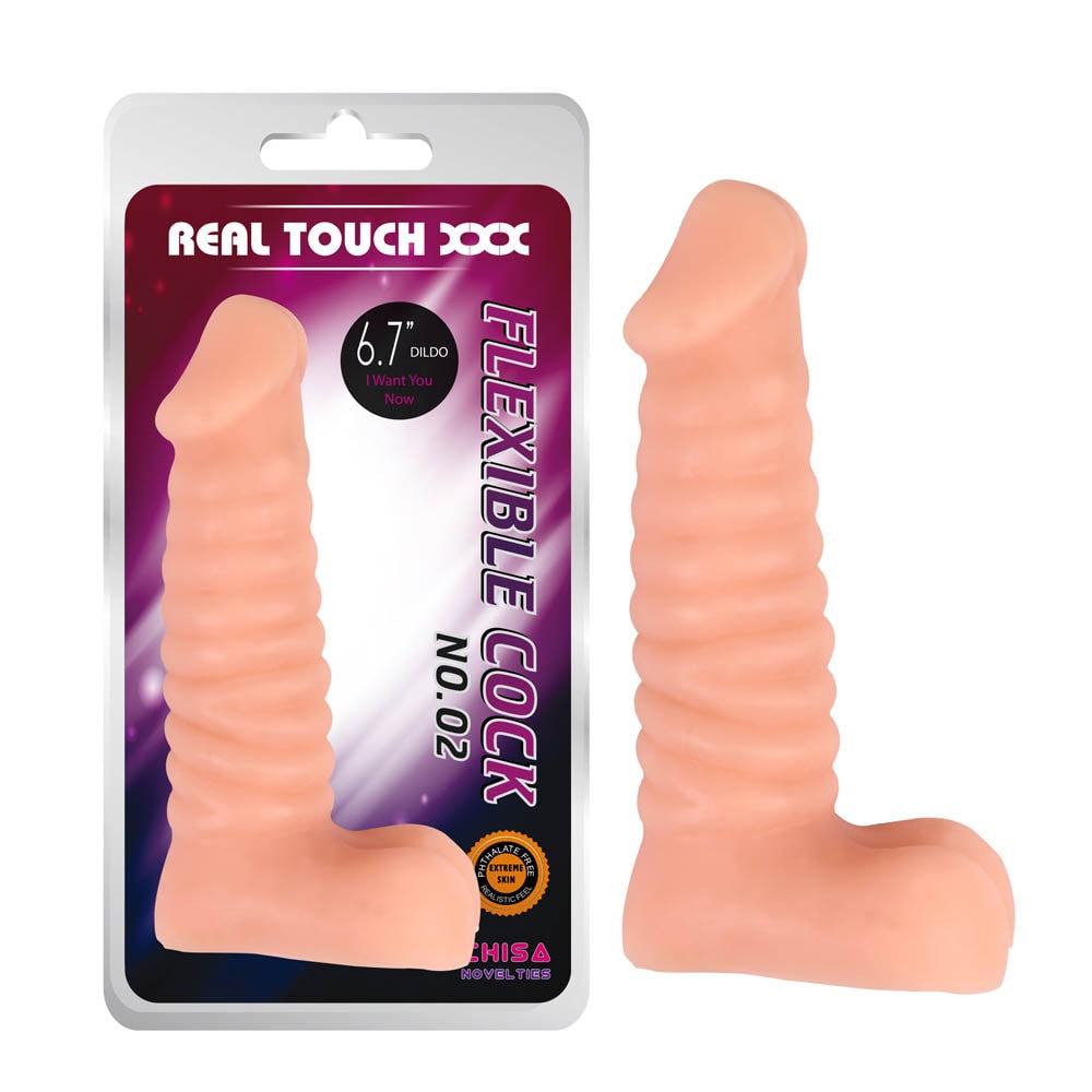 Real Touch - Dildo flexibil, flesh, 17 cm - detaliu 1