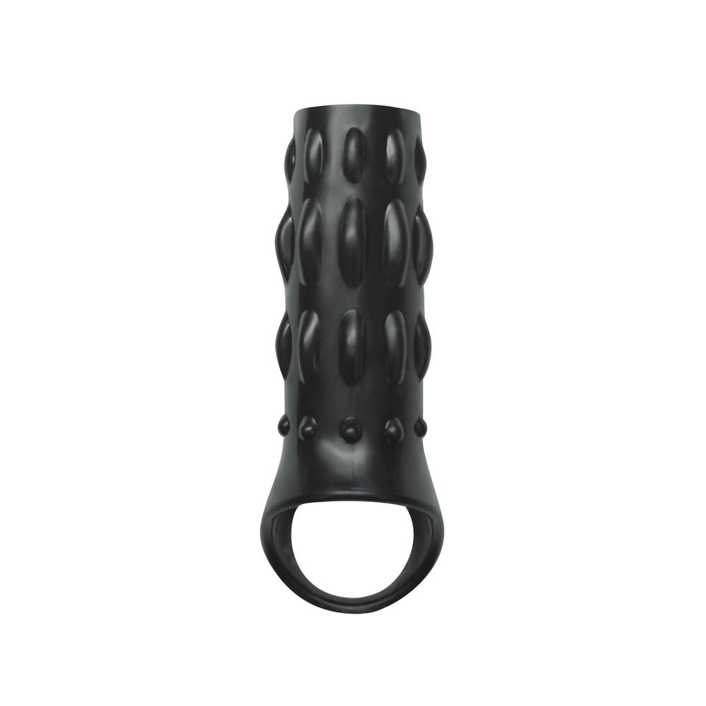 Renegade Reversible Power Cage - Manșon Penis din TPE Negru, 15 cm - detaliu 1