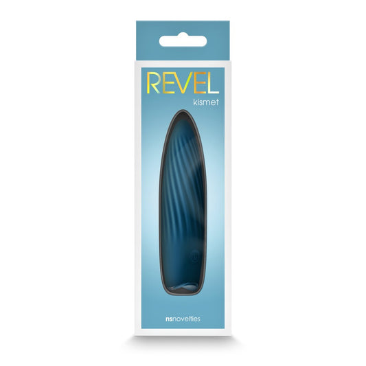 Revel - Mini-vibrator, albastru, 8.4 cm