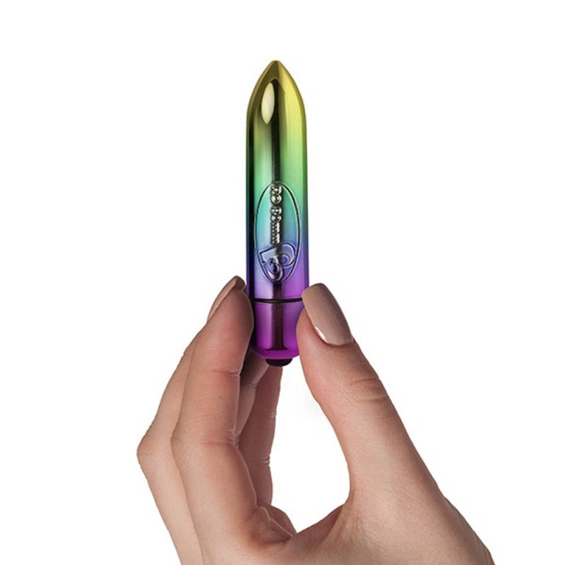 RO-80 mm Rainbow - Vibrator Glonț cu 7 Funcții, 8 cm