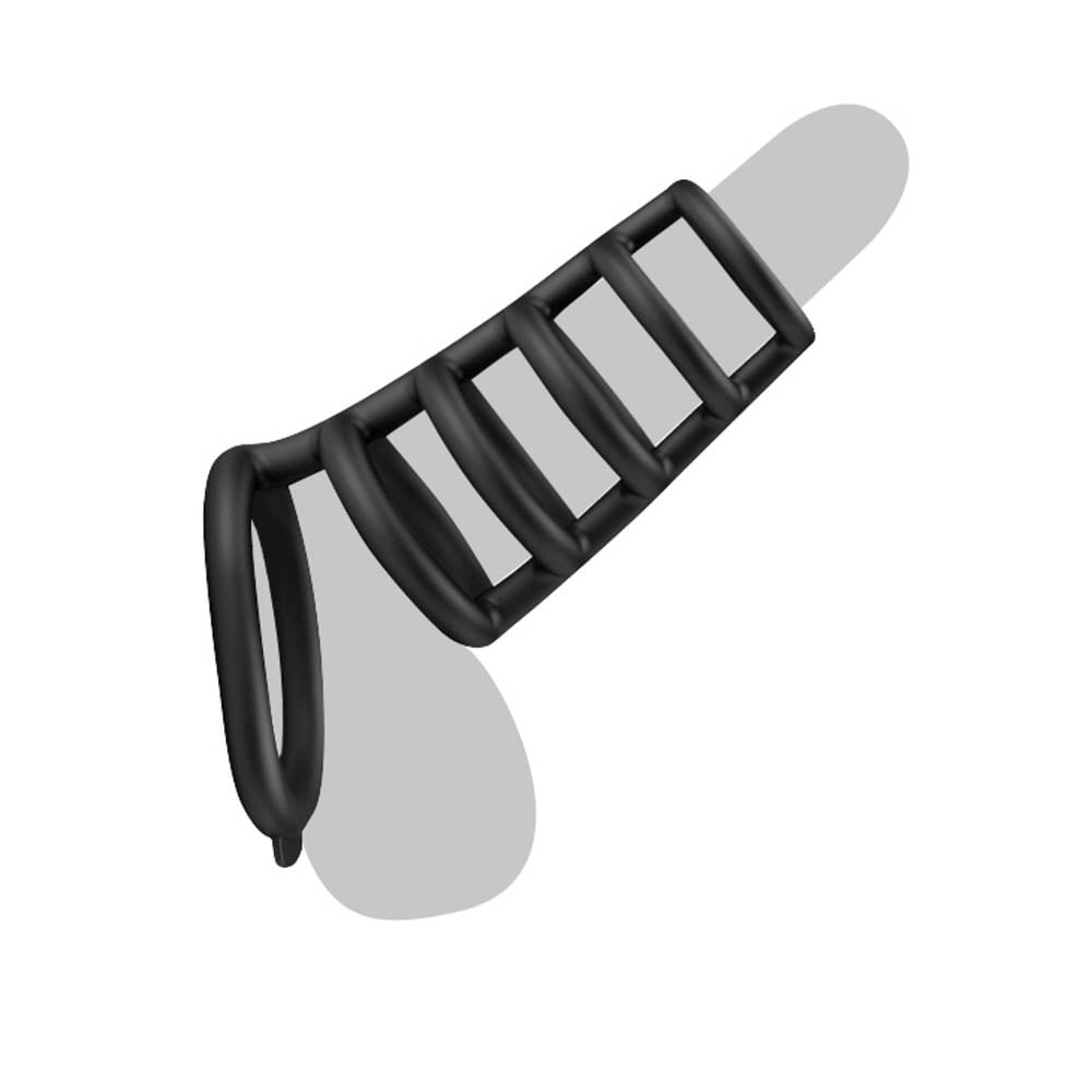 Rodrigo - Manșon elastic pentru penis, negru, 10 cm - detaliu 1