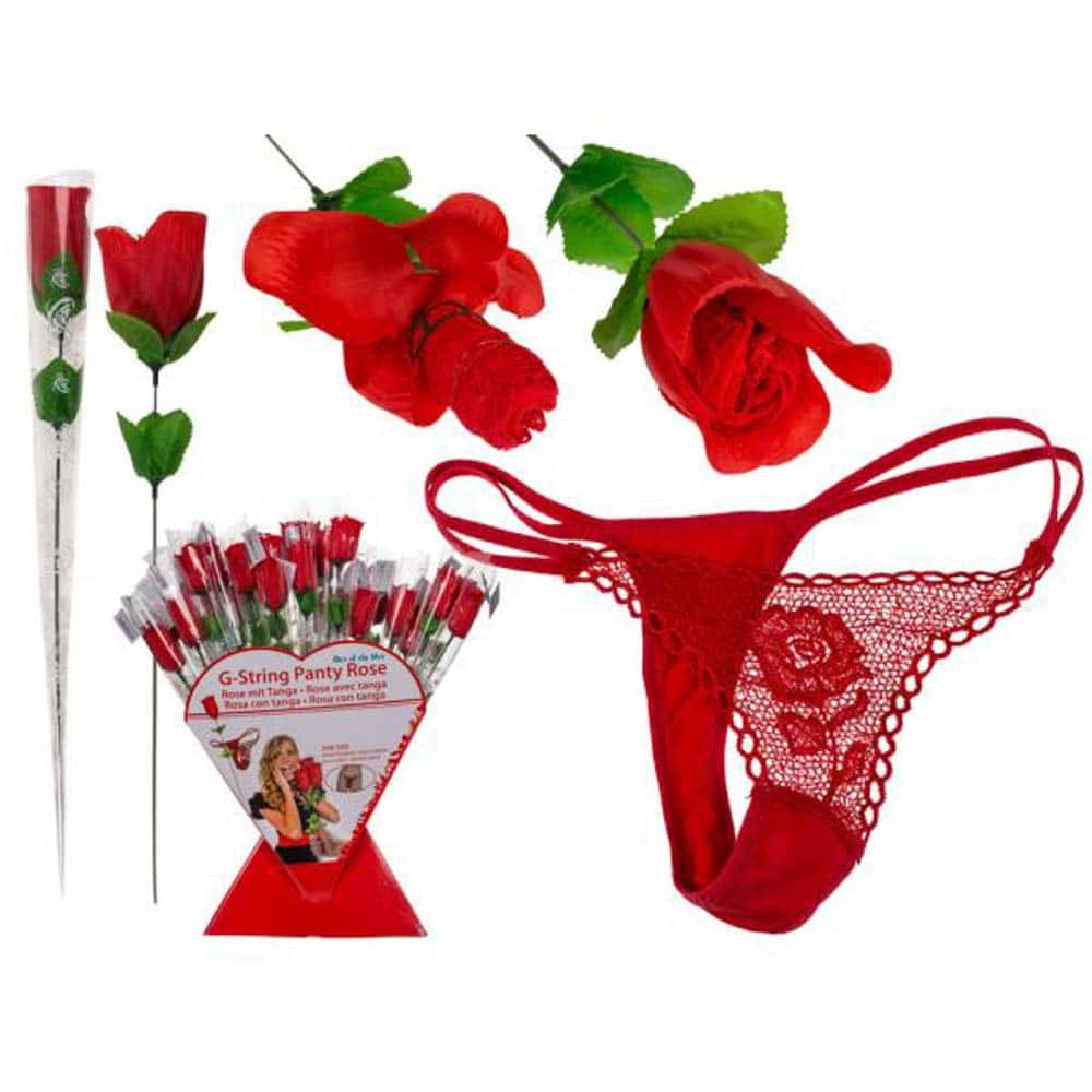 Rose with red G-string - Trandafir ce Ascunde o Pereche de Bikini Rosii