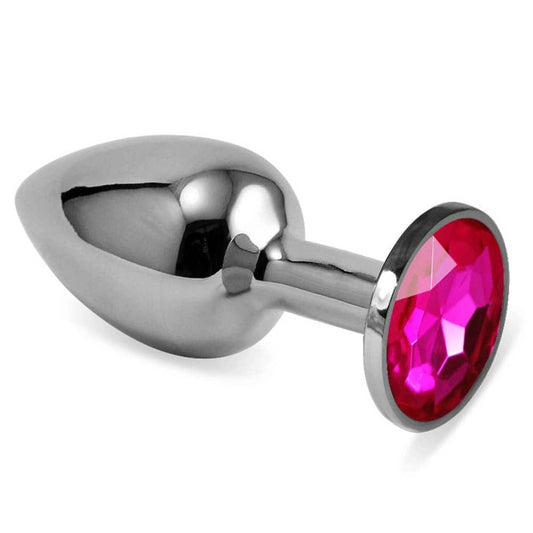 Rosebud Classic Metal Plug S - Dop Anal din Metal cu Diamant, 6,8 cm