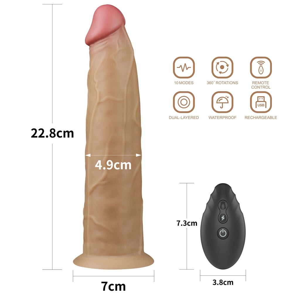 Rotator - Vibrator Realistic, 22.8 cm