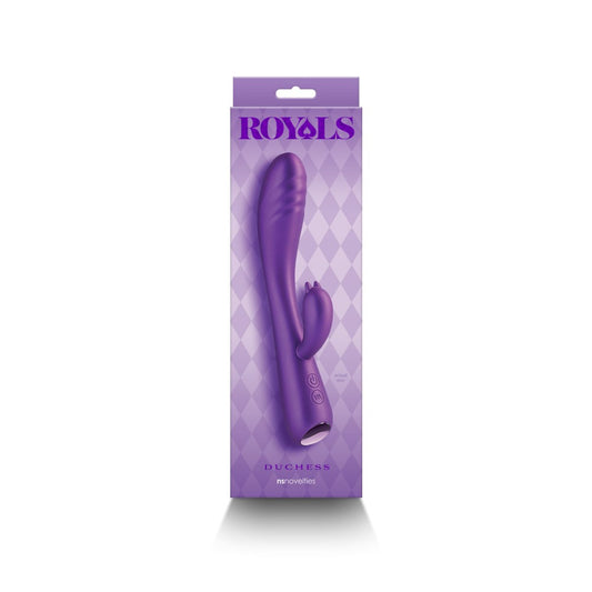 Royals Duchess Metallic Purple - Vibrator Rabbit cu G Spot, 21.2x3.6 cm