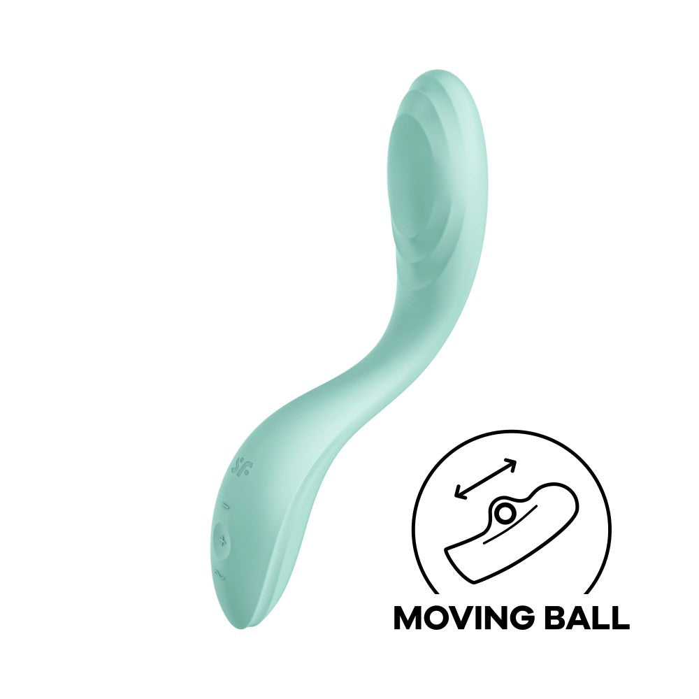 Rrrolling Pleasure mint - Vibrator cu Bile Miscatoare, 22x4 cm - detaliu 6