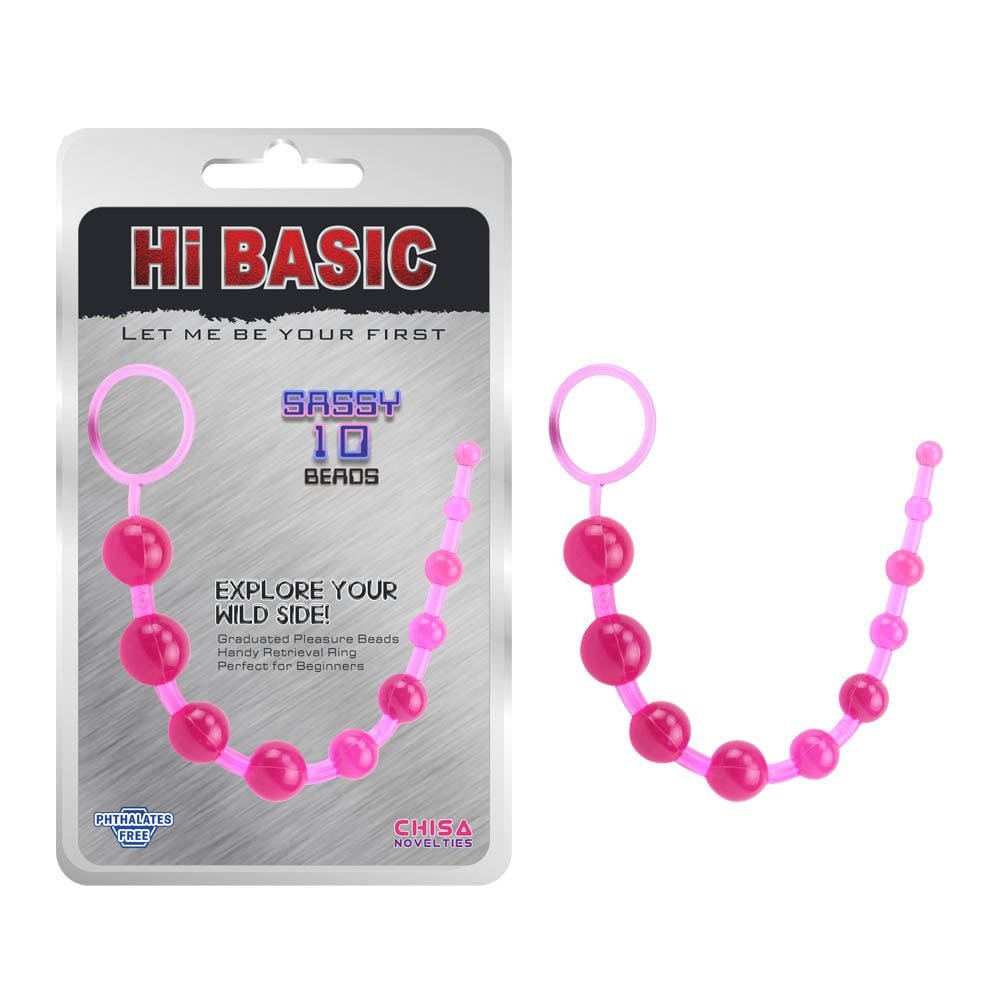 Sassy Anal Beads Pink - detaliu 1