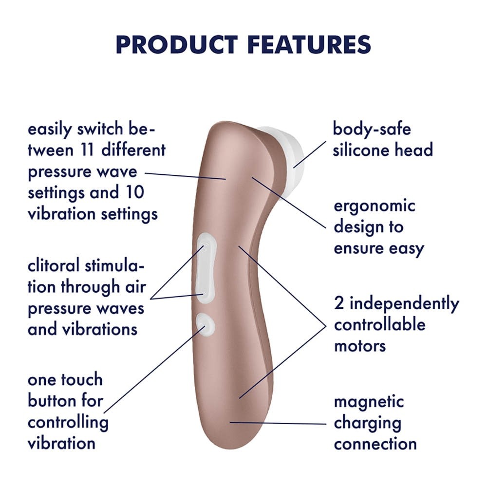 Satisfyer Pro 2 + - Stimulator de Clitoris cu 11 Tipuri de Suctiune, 17 cm - detaliu 6