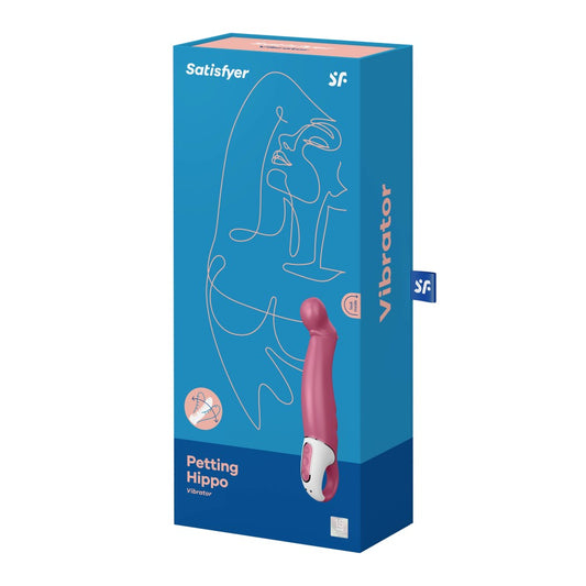 Satisfyer Vibes Petting Hippo - Vibrator pentru Punctul G Reincarcabil, 22.9x3.3 cm