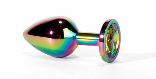 Secret Shine - Dop anal metalic, multicolor, 9.5 cm
