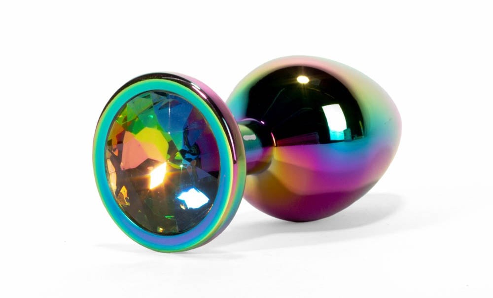 Secret Shine - Dop anal metalic, multicolor, 9.5 cm - detaliu 1