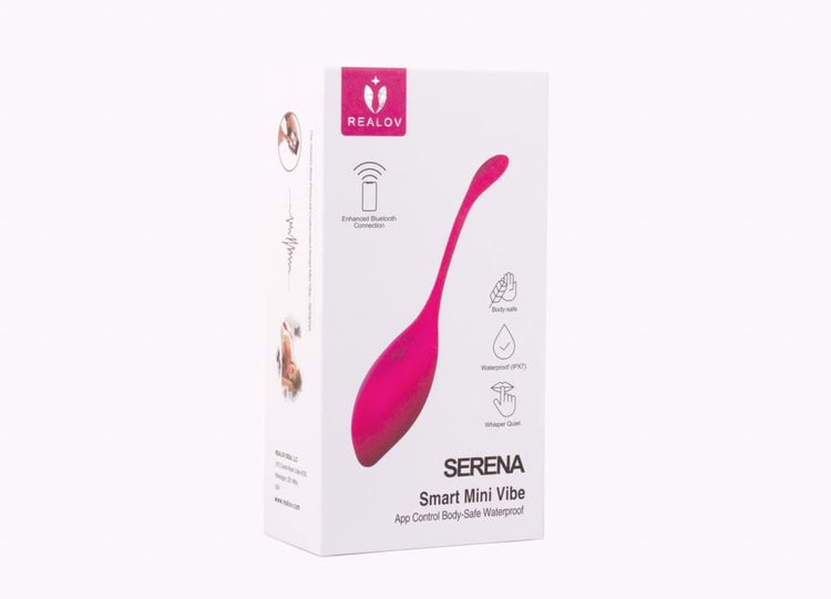 Serena - Mini vibrator smart, roșu, 18.5 cm - detaliu 1