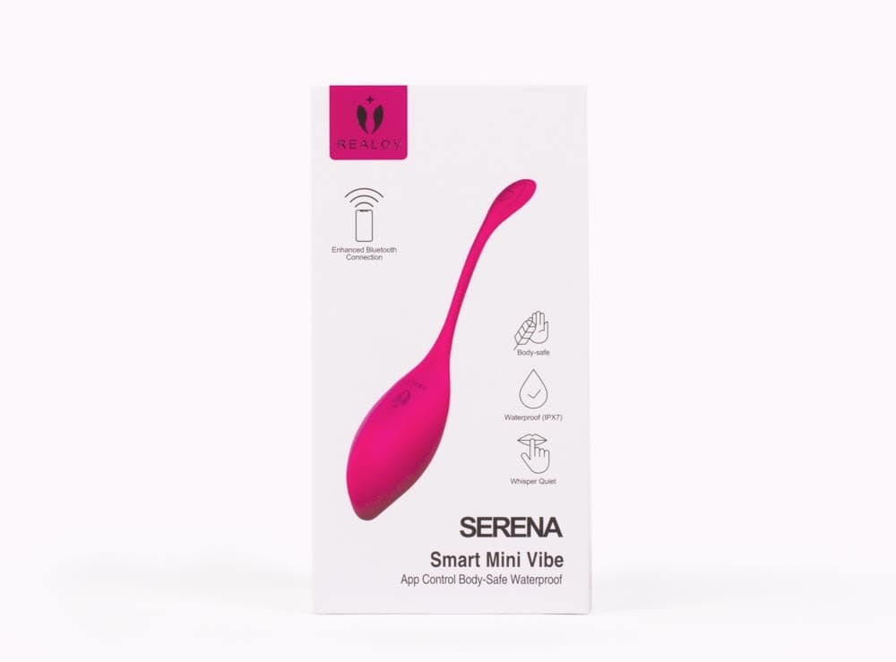 Serena - Mini vibrator smart, roșu, 18.5 cm - detaliu 5