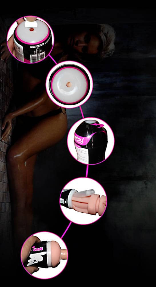 Sex In Borcan - Masturbator Forma Vagin 15.5 cm - detaliu 1