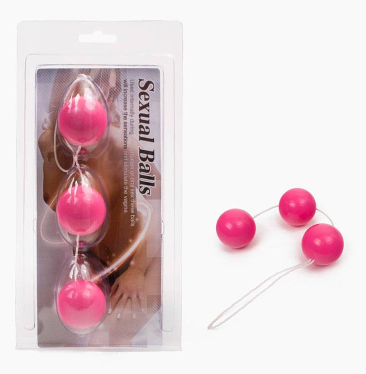 Sexual Balls - Bile vaginale, roz, 24 cm - detaliu 1