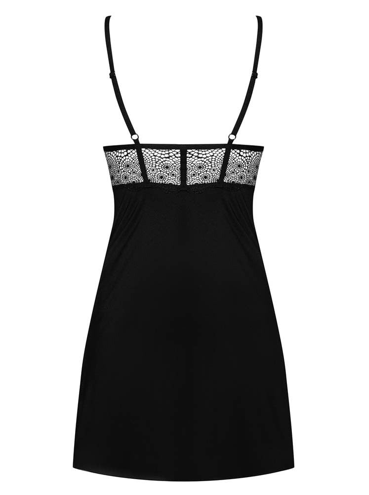 Sharlotte - Set rochiță și chiloței, negru, S/M