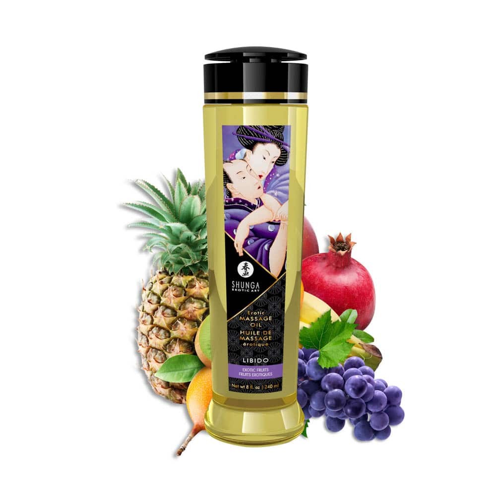 Shunga Exotic Fruits Oil - Ulei de Masaj cu Aromă de Fructe Exotice, 240 ml - detaliu 1