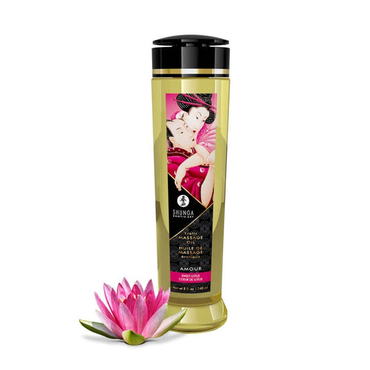 Shunga - Ulei de masaj cu aromă de lotus, 240 ml