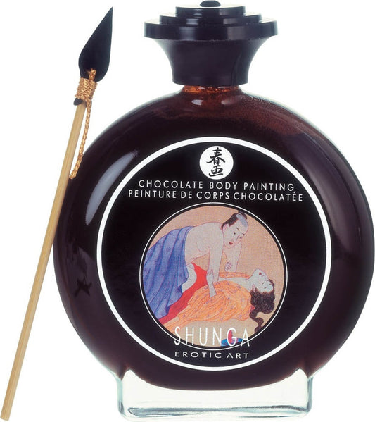 Shunga - Vopsea de corp cu ciocolată neagră, 100 ml - detaliu 1