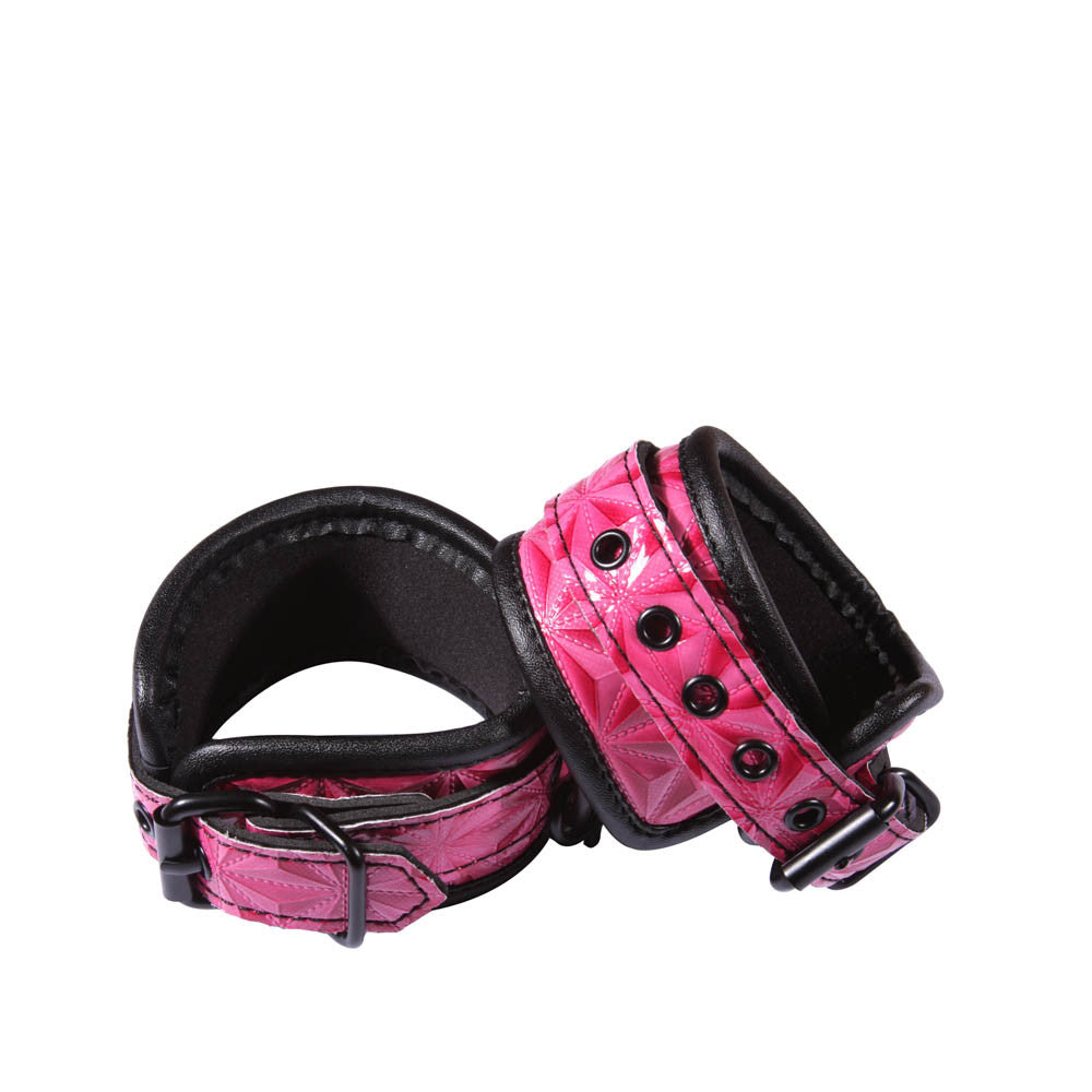 Sinful Wrist - Cătușe BDSM, roz, 20 cm
