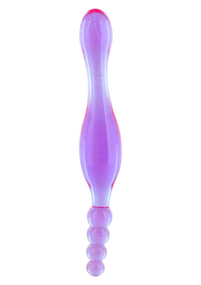 Smoothy - Dildo dublu, mov, 20 cm