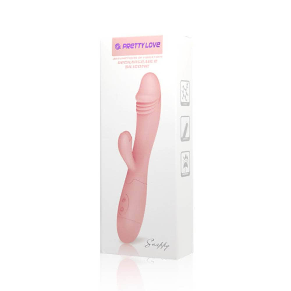 Snappy - Vibrator iepuraș roz deschis, 19.5 cm - detaliu 3