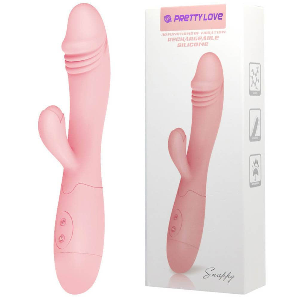 Snappy - Vibrator iepuraș roz deschis, 19.5 cm - detaliu 4