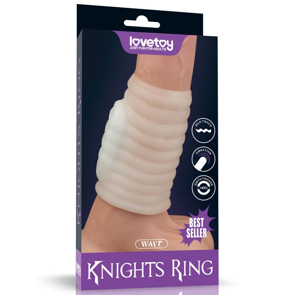 Spiral Knights 4 - Inel cu vibrații pentru penis, alb - detaliu 8