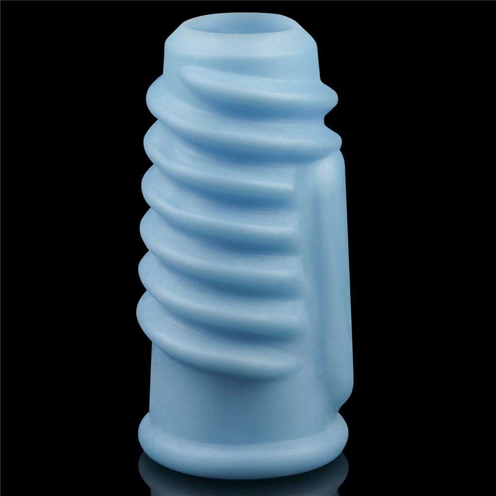 Spiral Knights - Inel cu vibrații pentru penis, albastru - detaliu 3