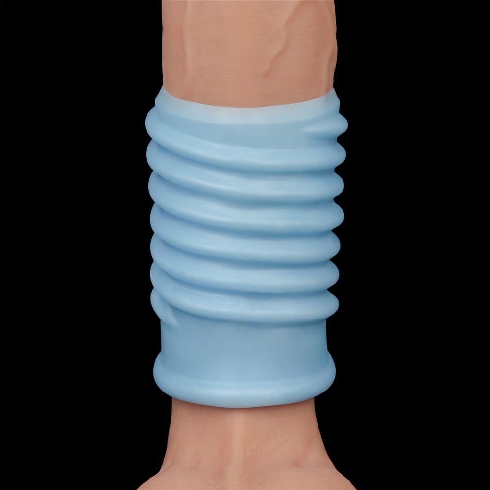 Spiral Knights - Inel cu vibrații pentru penis, albastru - detaliu 5