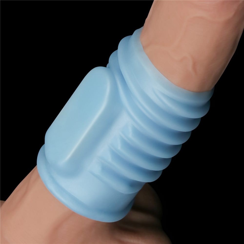 Spiral Knights - Inel cu vibrații pentru penis, albastru - detaliu 6