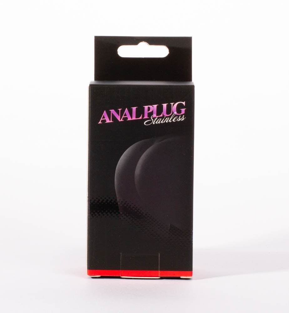 Stainless Anal Plug L - Dop Anal Metalic, 9,5 cm - detaliu 10