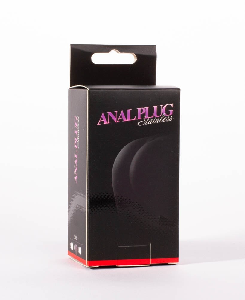 Stainless Anal Plug L - Dop Anal Metalic, 9,5 cm - detaliu 7