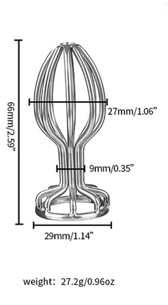 Stainless Anal Plug S - Dop Anal Metalic, 7 cm - detaliu 4