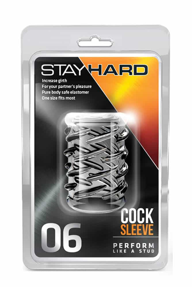 Stay Hard Cock Sleeve 06 Clear - Manson de Penis cu Stimulare, 5 cm - detaliu 1