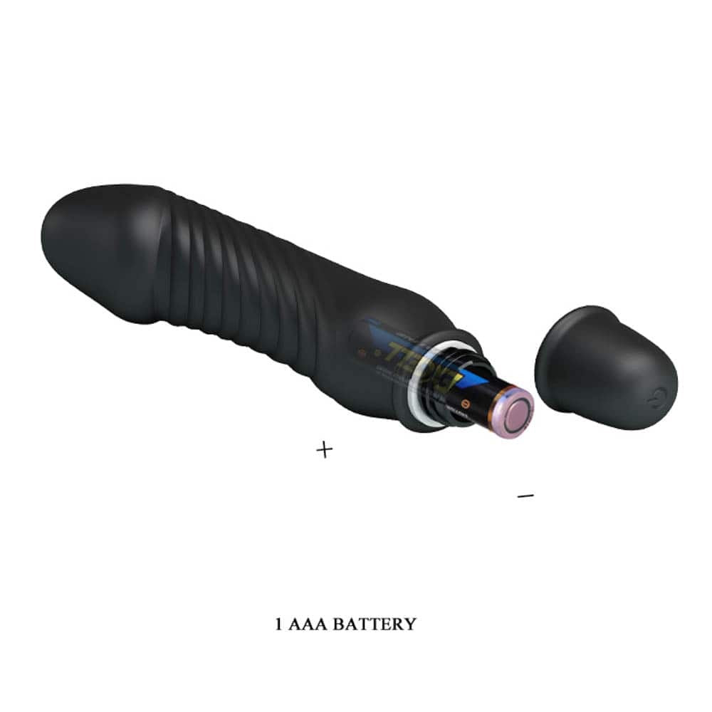 Stev - Vibrator realist, negru, 13.5 cm  - detaliu 2