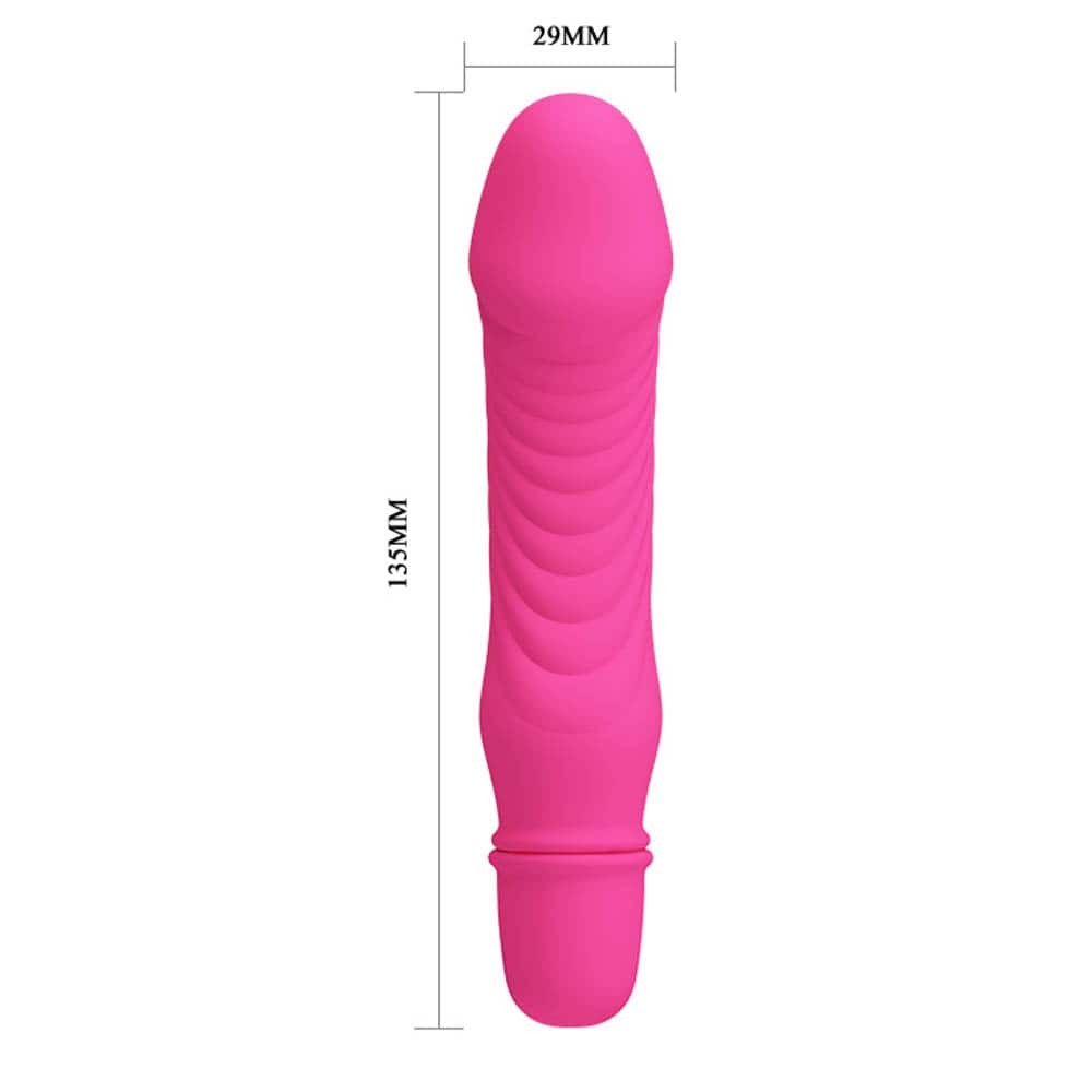 Stev - Vibrator realist, roz, 13.5 cm  - detaliu 2